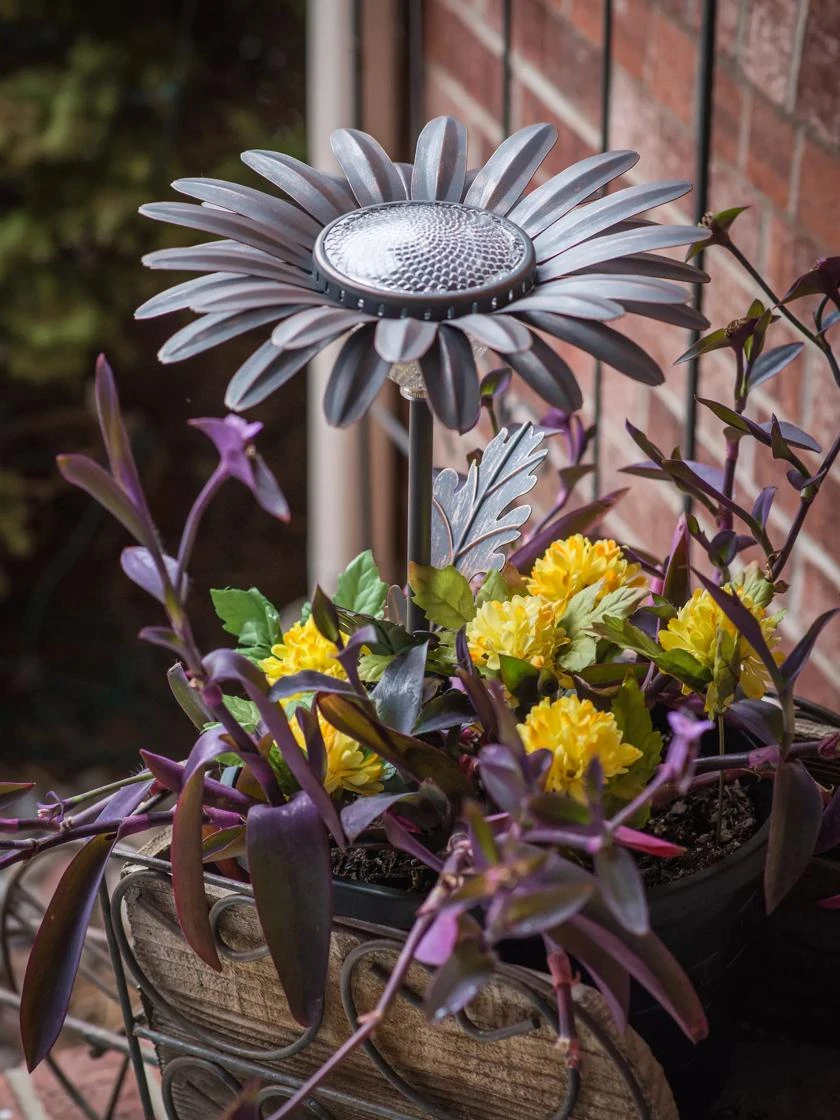 Desert Steel Daisy Solar Light - Image 4