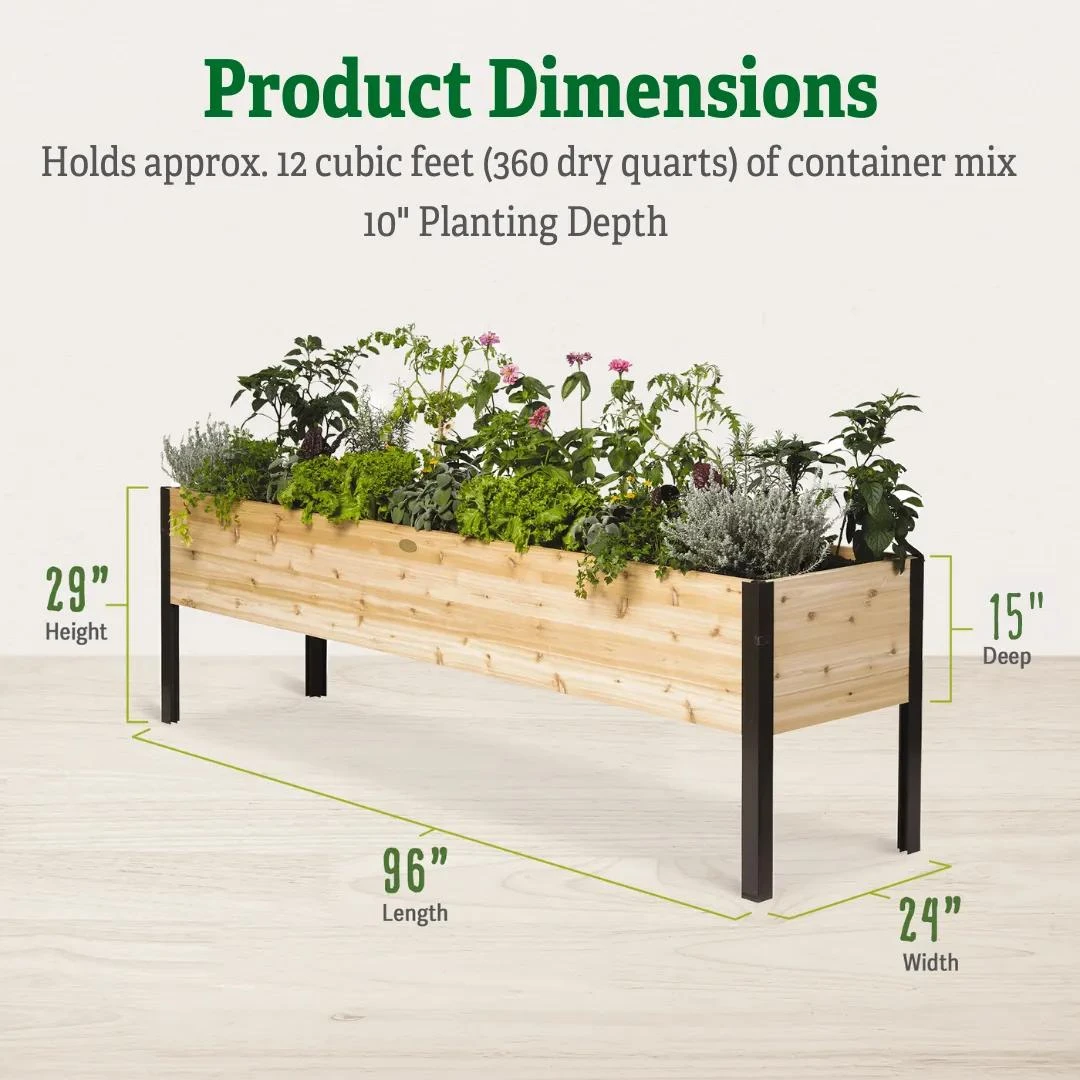 Self-Watering Elevated Planter Box, 2' X 8' - Image 2